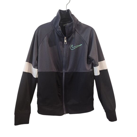NIKE boys track suit jacket size large 7 blue black - Picture 1 of 4